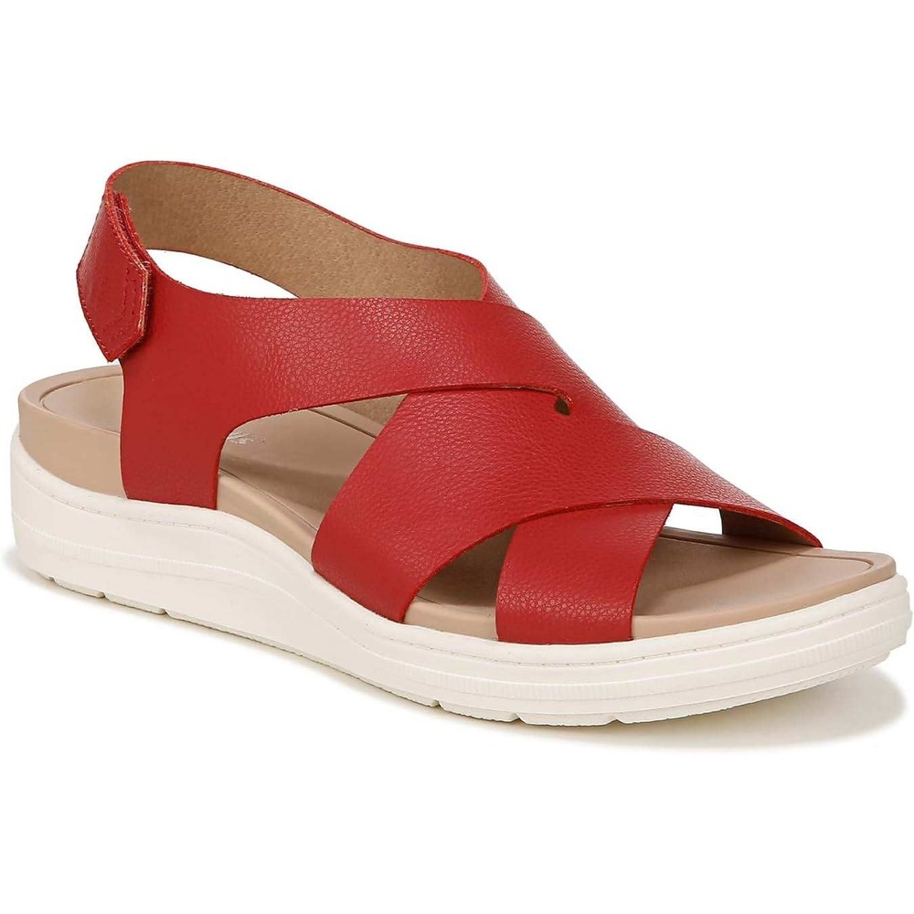 Dr. Scholls Time Off Sea Vintage Red Platform Sandals I8834S1600 Womens 6 M